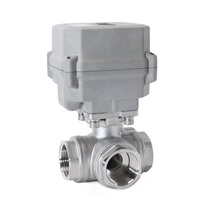 Vanne à boisseau sphérique électrique modulante Etrany DC12V/24V 1 pouce 3 voies pour eau haute température avec joint PTFE/EPDM et signal 4-20mA