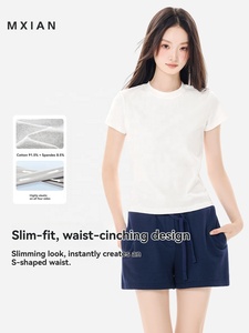 Camisetas de mujer <span class=keywords><strong>sexys</strong></span> de marca, lisas, de algodón, de talla grande, de verano, al por mayor, bordadas, informales, ajustadas, estampadas - Product Image 1