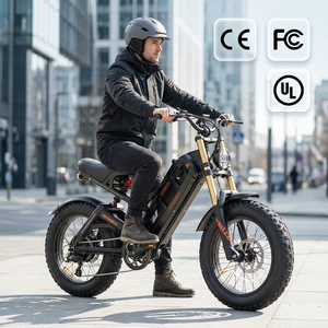 Bicicleta Eléctrica Todoterreno, Almacén en Europa, Bicicleta Híbrida Eléctrica, 20 Pulgadas, 48V, Neumáticos Anchos, Bicicleta de Montaña - Product Image 1