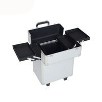 Malette de maquillage chariot professionnelle Extra Large,, boîte de maquillage, organisateur de beauté, avec plateaux et roues, pour artiste