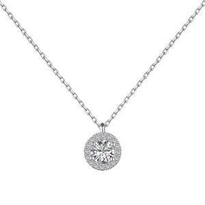 Elegante Collar con Colgante de Plata de Ley S925 con Baño de Rodio y Circonita Cúbica de 0.75ct 5A de Dylam para Mujer - Product Image 1