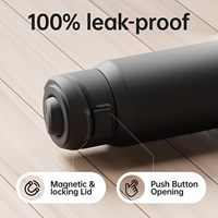 Bouteille d'eau magnétique isolée réutilisable en acier inoxydable avec support magnétique pour téléphone, idéale pour la salle de sport, les sports et les activités de plein air
