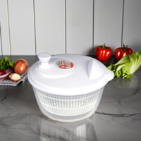 Haixin Bpa Gratis Quick Handbediende Home Keuken Draagbare Groenten En Fruit Droger Afvoer Plastic Salade Spinner Droger