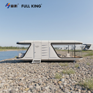 Casa Prefabricada Personalizada Tipo Cápsula Espacial, Ecológica, Móvil e Inteligente, Diseño Moderno de Aluminio, para Alojamiento, Oficina o <span class=keywords><strong>B</strong></span>&<span class=keywords><strong>B</strong></span> - Product Image 2