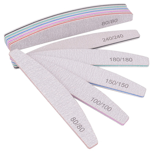 <span class=keywords><strong>Lime</strong></span> à ongles professionnelle double face en plastique, papier de verre 100/180, limage forte et épaisse, forme demi-lune, accessoires <span class=keywords><strong>pour</strong></span> ongles - Product Image 2