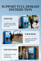 Máquina Expendedora de Agua Automática Comercial de Doble Salida y 24 Horas, Puede Soportar Múltiples Funciones Personalizadas para Cualquier Ubicación
