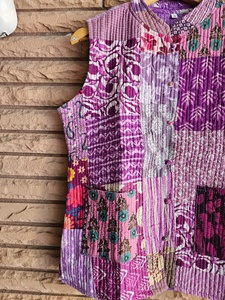 Top Selling Handmade Cotton Quilted Jacket Indian Block Print, Boho Style for Women Winter Coat - Product Image 4