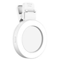 Mini Lumière d'Appoint Clipser pour Téléphone avec Miroir, Portable et Dimmable pour Vidéo, Streaming en Direct et Selfies