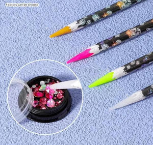 4 couleurs Stylo applicateur de strass et pierres à ongles auto-adhésives, Outils de manucure - Product Image 1