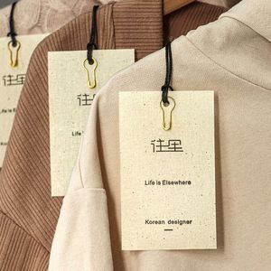 Luxury Custom Logo Clothing Tags, Swing Tags, Hang Tags with <b>Strings</b>, Dedicated Paper Hanging Tags for <b>T</b>-shirts and Jackets - Product Image 5