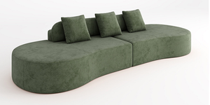 Divano Letto per Soggiorno di Appartamenti in Stile Alberghiero, Nuovo Design 2025, Divano Angolare in Velluto a Compressione Sottovuoto - Product Image 5