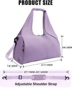 Free sample New Designer Women's <b>Gym</b> <b>Bag</b> for Yoga and Fitness Dry and Wet Separation Tote Duffel Waterproof <b>Sports</b> Racket <b>Bag</b> - Product Image 4