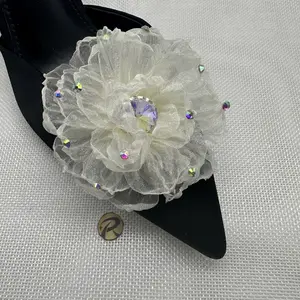 2024 Summer Flower Style Handmade Shoe Buckles Ladies heels shoes Ornaments Decorations