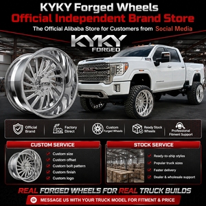 Rines KYKY Tipo 24x14 22x12 26x14 Pulidos con Borde Profundo, Rines Forjados para Camionetas, Rines Personalizados para Ford F250, Chevy Silverado, RAM 1500 - Product Image 1