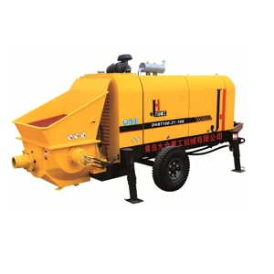 Pompe à béton diesel DHBT100S-21 JIUHE, prix d'usine, 100 m³/h, montée sur remorque, pour les projets de construction de routes et de ponts - Product Image 1