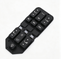 Clavier à membrane en silicone personnalisé, boutons en caoutchouc conducteurs, logo gravé au laser