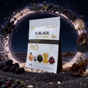 Cereal Premium <span class=keywords><strong>5</strong></span>-Black Oatmeal con Sésamo Negro <span class=keywords><strong>para</strong></span> Bebés y Niños, Desayuno Saludable, Alto en Fibra y Calcio - Product Image 3