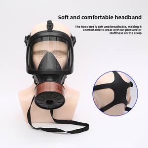 Produsen penjualan langsung masker Gas wajah penuh silikon dapat digunakan kembali Filter kimia <span class=keywords><strong>Respirator</strong></span> perlindungan asap pemadam kebakaran darurat - Product Image 4
