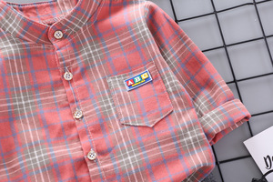 ชุดลำลองเด็กผู้ชายอายุ 2 ปี เสื้อเชิ้ตแขนยาวสีแดงแต่งระบาย สไตล์สุภาพบุรุษ - Product Image 3