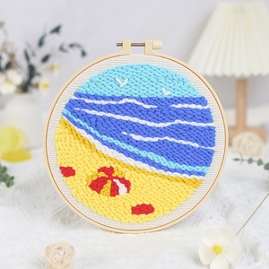 Broderie en laine épaisse série plage hawaïenne paquet de matériel d'entrée bricolage fait à la main - Product Image 2