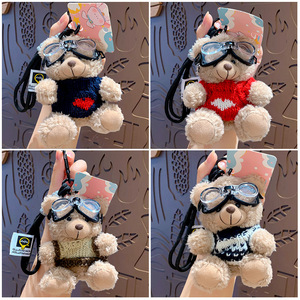 Nouvel arrivage de sac à dos porte-clés ours en peluche à la mode pendentif pour couple mignon sac charme petit cadeau dessin animé - Product Image 4