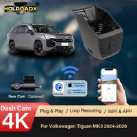 Caméra embarquée HOLROADX 4K UHD avant et arrière pour Seat Ibiza 2016-2025, Plug & Play, vision nocturne, contrôle via application Wi-Fi, enregistrement en boucle, mode stationnement