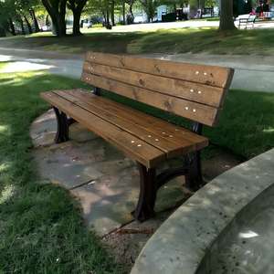 Banco de patio compuesto duradero para exteriores, banco de parque resistente a la intemperie - Product Image 1