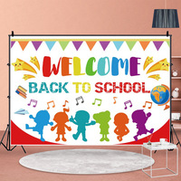 Selamat Datang Kembali dekorasi pesta kain besar kembali ke sekolah tanda Backdrop spanduk foto Booth latar belakang untuk kembali ke sekolah