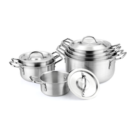 Ensemble de casseroles en aluminium best-seller, plusieurs tailles, avec double poignée et couvercle, pour la maison, l'hôtel et le restaurant