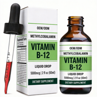 Usine GMP OEM ODM – Gouttes sublinguales de méthylcobalamine (Vitamine B12) – Soutien au métabolisme énergétique – Complément alimentaire liquide de Vitamine B12