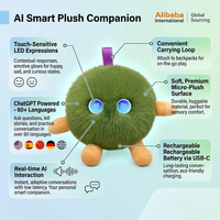Jouet en peluche intelligent AI vert forêt, connecté, avec contrôle par application, multilingue, compagnon éducatif pour enfants d'âge préscolaire, rechargeable USB-C