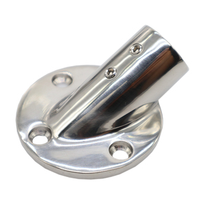 Accesorios de pasamanos de acero inoxidable Marine 316 Base de tubo redondo de cubierta de 45 grados para <span class=keywords><strong>barandilla</strong></span> de <span class=keywords><strong>barco</strong></span> - Product Image 2