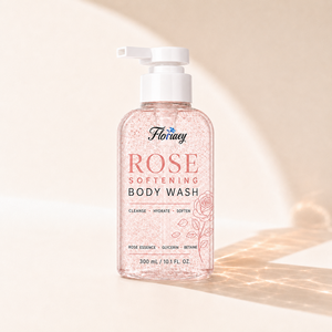 Huile de Bain à la Rose Marque Blanche, Soin Corporel Hydratant en Profondeur à Base d'Huile pour Peaux Sèches, Adoucissante, Nettoyante, Huile de Douche, Logo Personnalisé OEM - Product Image 1