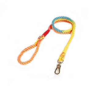 Corda di cotone multicolore intrecciata al guinzaglio per cani all'ingrosso Stock di lusso fatto a mano riciclato piccoli grandi animali domestici accessori da passeggio - Product Image 2