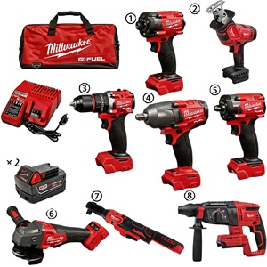 Best Seller <strong>Milwaukee</strong> 18V M-18 12-Piece Industrial Tool Kit Brushless Cordless Red Fuel Screwdriver 11-In-1Combo Power Tools <strong>Set</strong> - Product Image 2