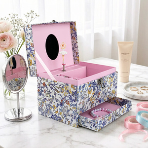 Caja de <span class=keywords><strong>Música</strong></span> Ecológica <span class=keywords><strong>con</strong></span> Manivela para Niñas, <span class=keywords><strong>con</strong></span> Diseño de Bailarina Giratoria, Cajón y Espejo para Fotos, <span class=keywords><strong>con</strong></span> Espacio para Tarjeta Postal Insertable - Product Image 6