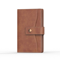 Étui rigide fin pour cartes, design simple, unisexe, porte-documents magnétique, organiseur de cartes miniature, clip pour le transport quotidien