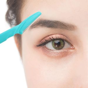 Disposable Stainless Steel Eyebrow <b>Trimmer</b> Kit Slanted Blade Brow Razor Pencil Facial Hair Remover - Product Image 5