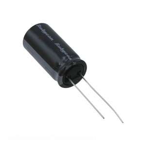 Condensateur radial original 100PK220MEFCG412.5X20 220 uF traversant le boîtier, en aluminium, 220UF 20% 100V - Product Image 1