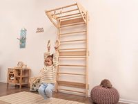 Échelle d'escalade en bois de bouleau conception d'escalade murale pour les enfants d'âge différent cadre d'escalade intérieur mur d'échelle suédois vente