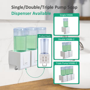 SVAVO Hôtel <span class=keywords><strong>Triple</strong></span> <span class=keywords><strong>Distributeur</strong></span> De <span class=keywords><strong>Savon</strong></span> Manuel Shampooing <span class=keywords><strong>Distributeur</strong></span> Pomme De Douche <span class=keywords><strong>Distributeur</strong></span> De <span class=keywords><strong>Savon</strong></span> - Product Image 2