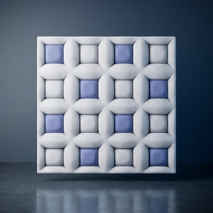 Carreaux de sol en céramique 3D Pebbles brun clair 400x400mm, finement sculptés, finition mate, design intérieur - Product Image 4