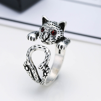 Personality New 2021 Fashion Adjustable Jewelry Thai Silver Crystal Temperament Opening Rings
