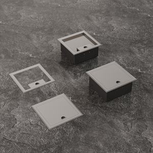 กล่องเต้ารับไฟฟ้าแบบสองชั้นพร้อมพอร์ตจ่ายไฟและข้อมูลสำหรับติดตั้งบนพื้นห้องประชุม - Product Image 1