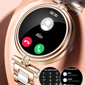 Montre intelligente de luxe en maille or rose à la mode pour femmes IPS BT appelant AK62 surveillance de la pression artérielle de la fréquence cardiaque luxe pour femme - Product Image 6
