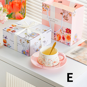 ชุดกาแฟเซรามิกพร้อมจานรองในกล่องของขวัญ, แก้วกาแฟเซรามิกพร้อมจานรอง - Product Image 5