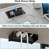 Multiprise escamotable de bureau avec charge rapide USB-C PD 20W, prises de table coulissantes pour usage hospitalier