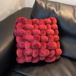 Cuscino Decorativo di Design Creativo per Divano, Quadrato, Intrecciato, Piccolo <span class=keywords><strong>Pouf</strong></span> Decorativo - Product Image 4