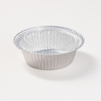 Bol jetable en aluminium de 750 ml avec couvercle en plastique, argenté, pour riz, soupe, pain, qualité alimentaire, procédé blister, compatible four