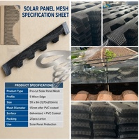 Panneaux solaires S-Tile de 8 po x 5 pi avec protection anti-pigeons et anti-écureuils - Galvanisés à chaud, revêtement PVC, étanches et anti-UV